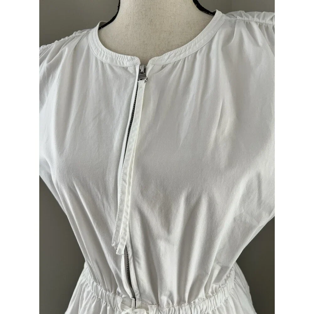 J. Crew White Midi Dress with Drawstring Waist - Picture 5 of 14